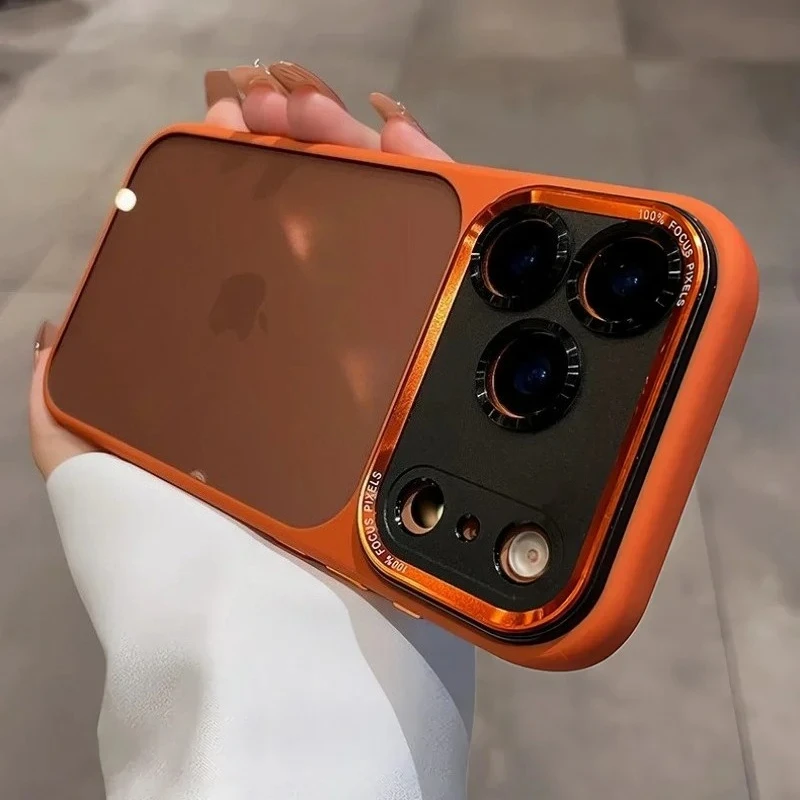 Premium Transparent Shockproof Phone Case with Lens Film Protection