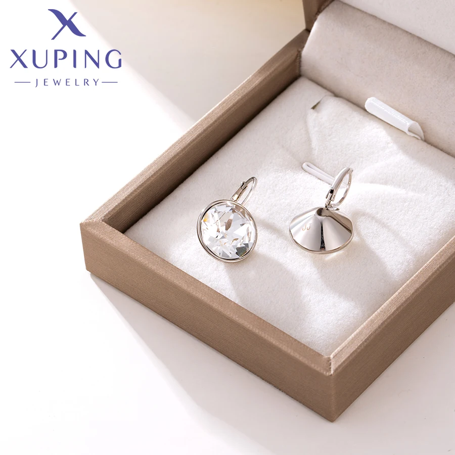 Xuping Jewelry Fashion Trendy Popular Platinum Color Crystal Earring Women Girl Birthday Gift A00615428 crystal earrings