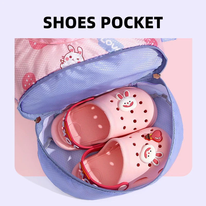 Swimming Bag Multifunction Drawstring Backpack Cartoon Shoes Organizer Dry And Wet Separate Portable Beach