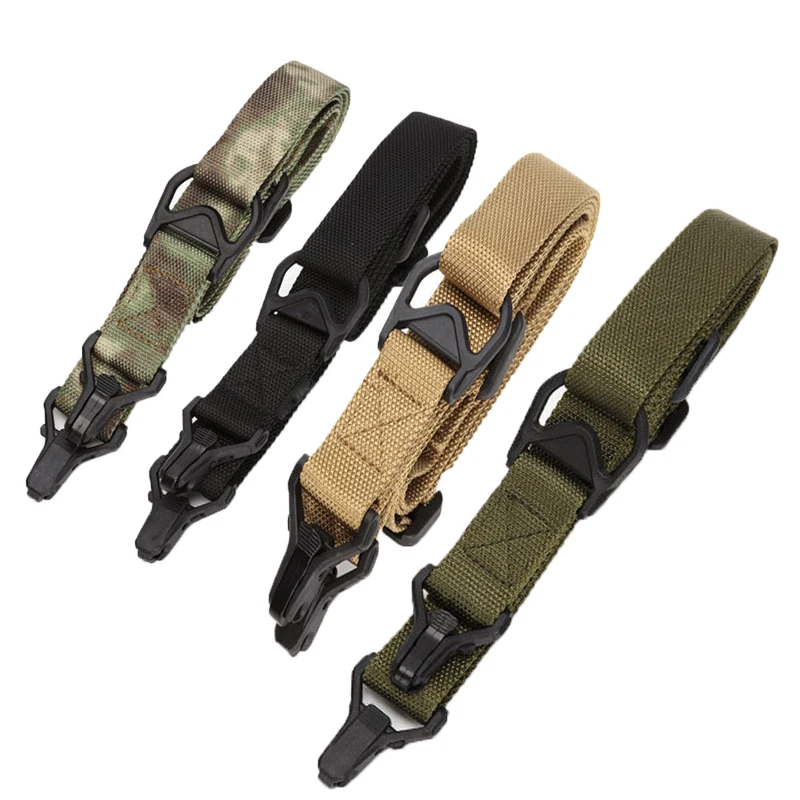 

Adjustable Hunting Tactical 1 or 2 Point Gun Sling Rifle Sling Bungee Strap Safety Wargame Paintball Airsoft Survival Gun Strap