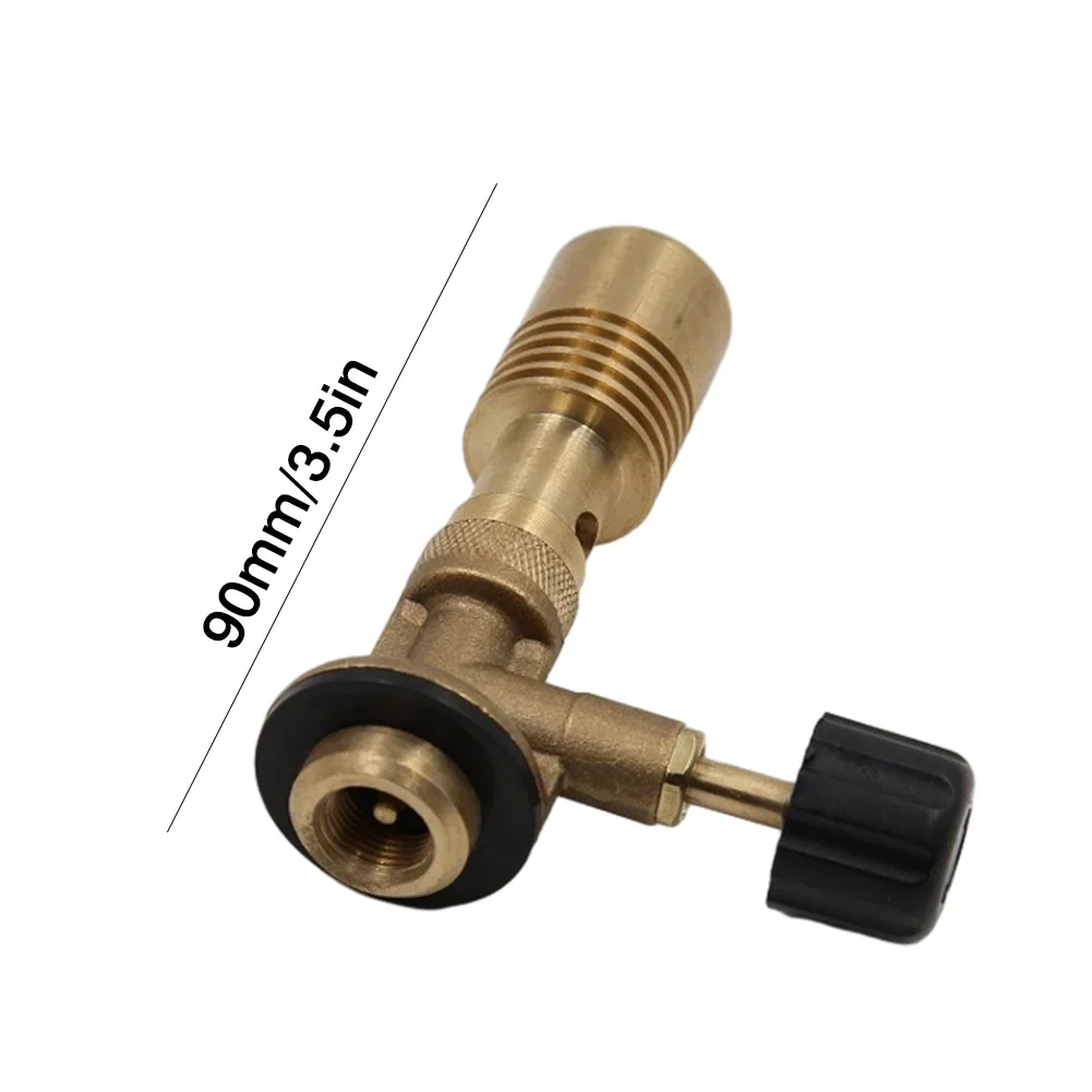 Brass Flame Butan Gas Burner Portable Gun Maker Torch Lightweight Brass Laboratory Burner for Outdoor Camping/Picnic/BBQ
