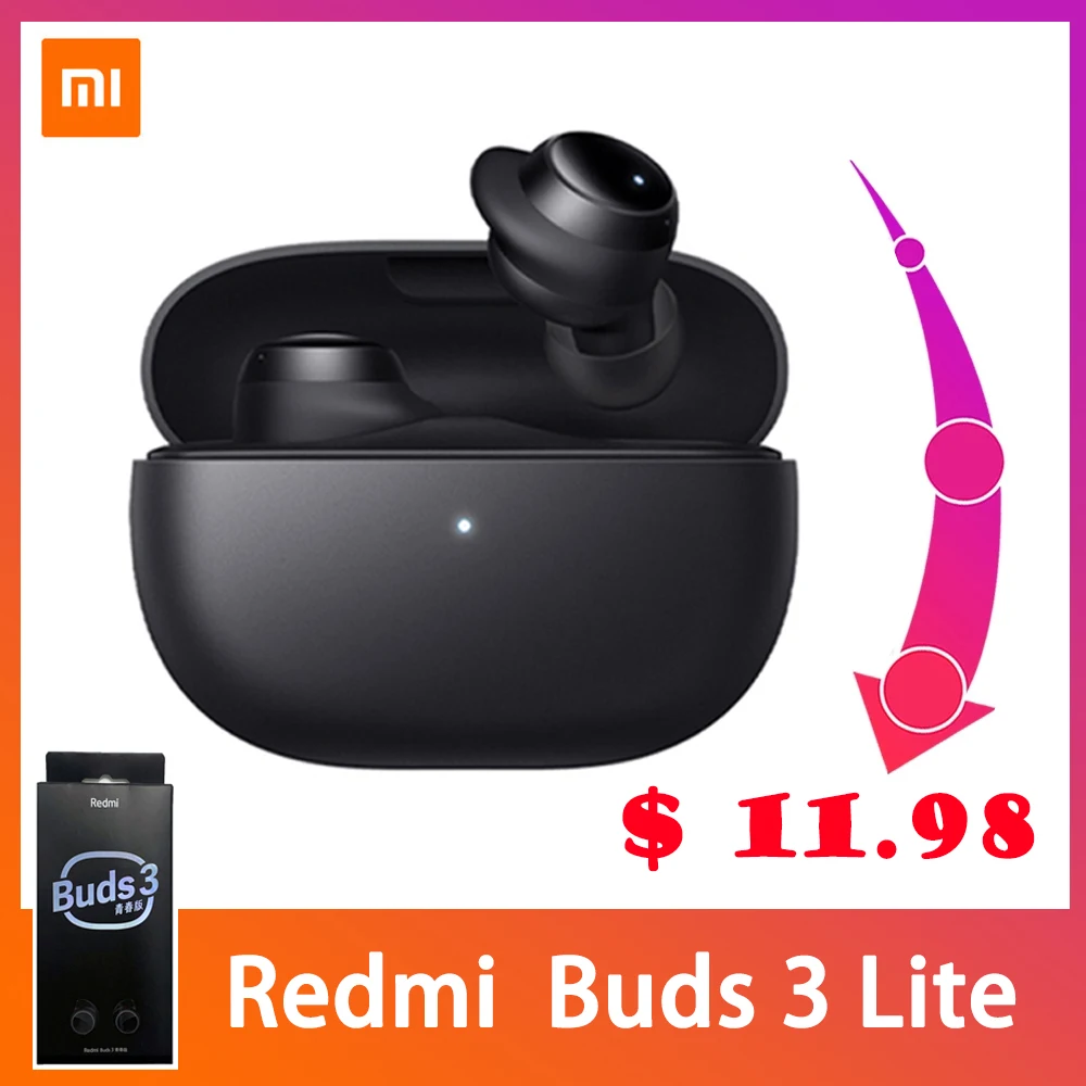 Bluetooth-наушники Xiaomi Redmi Buds 3 Lite TWS молодежная беспроводная гарнитура |