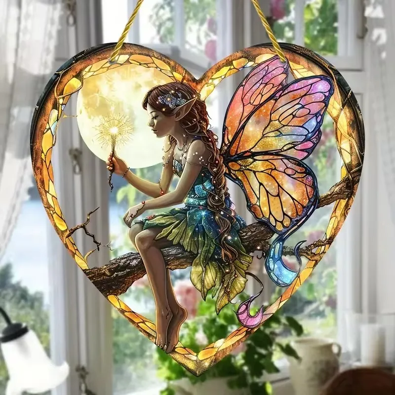 Enchanted Fairy Heart Suncatcher 1 | Enchanted Fairy Heart Suncatcher 1