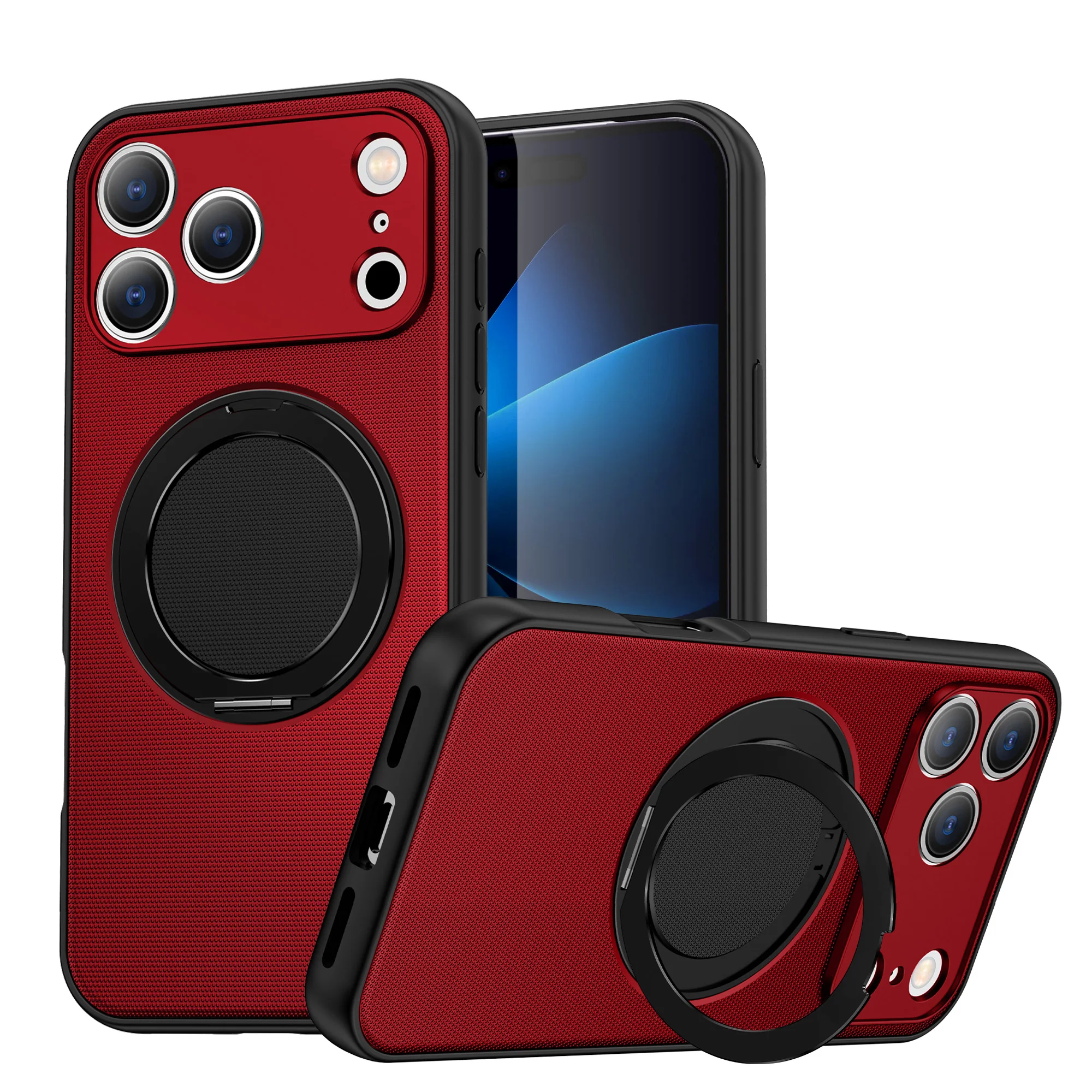 Magnetic Rotating Ring Holder Armor Phone Case with Magsafe Cover