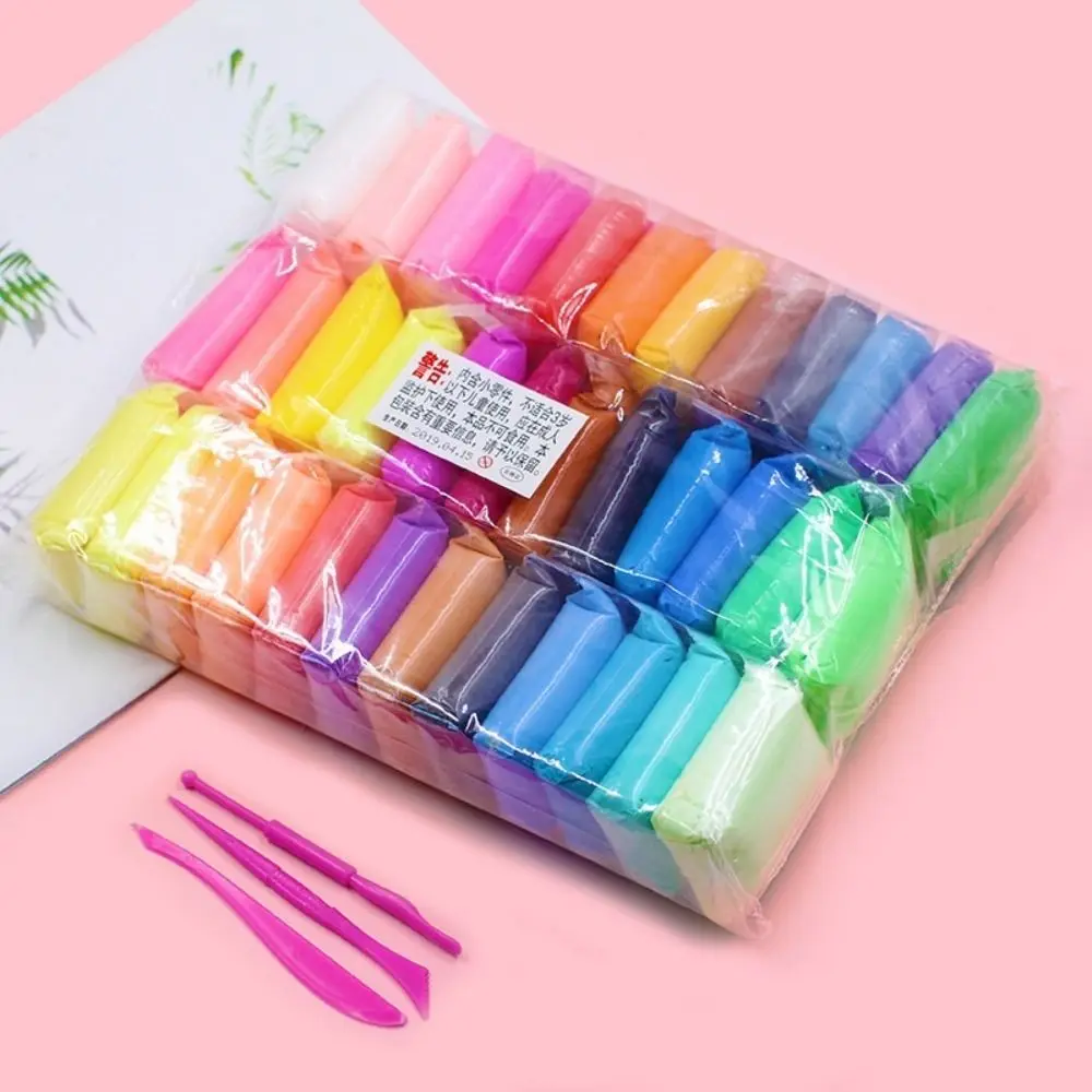 12/24/36 Color Air Dry Clay Colorful Plasticine Lightweight Clay With Tools Children Handicrafts Art Class School Art Supplies air dry clay modelling clay