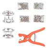 Snap Button Kit with Hand Pressure Pliers 50/100pcs Snaps Metal Snaps for Sewing Sewing Snaps for DIY Crafts Clothes Hats 3