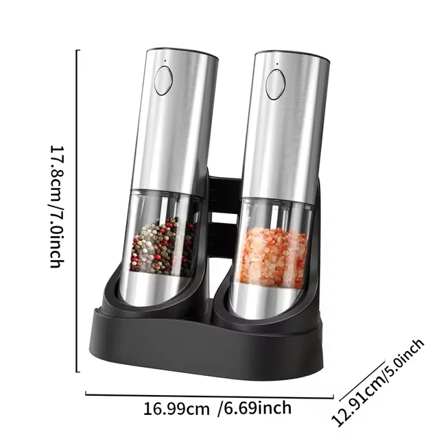 Electric Salt Pepper Grinder Set 6