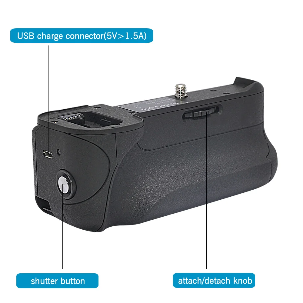 BG-A6300 Vertical Battery Grip holder for Sony A6300 A6000 A6400 A6100 Camera work with NP-FW50 battery