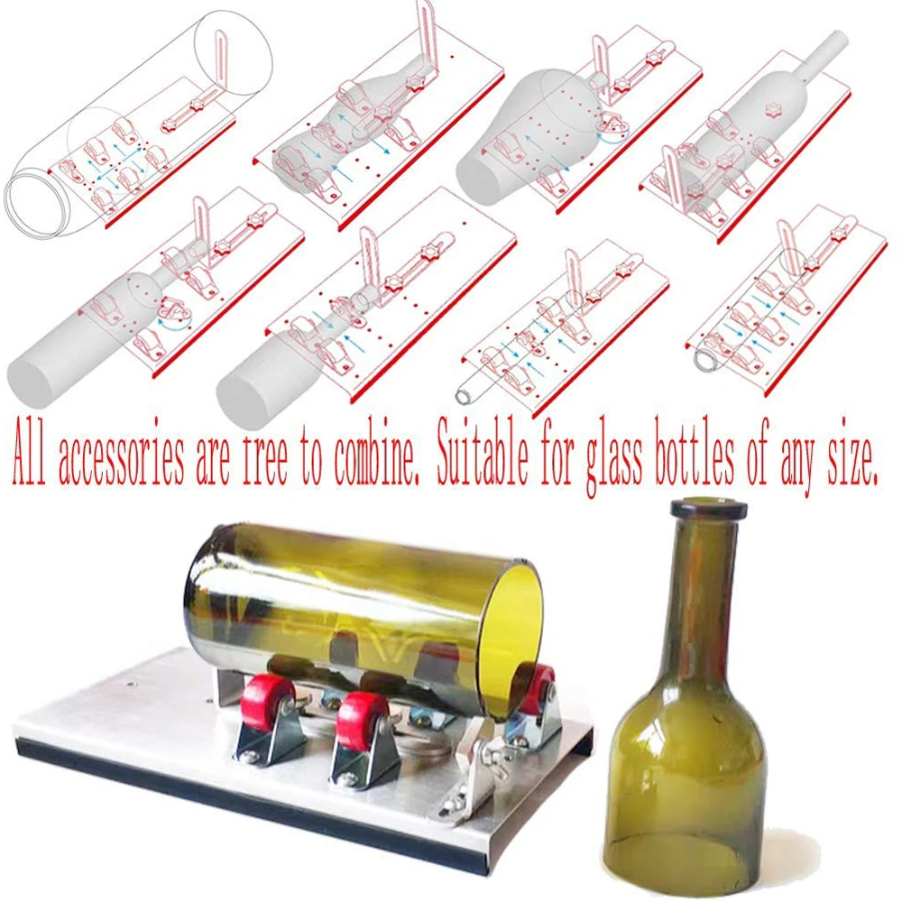 DIY Glass Bottle Cutter Adjustable Sizes Metal Glassbottle Cut Machine for  Crafting Wine Bottles Household Decorations Cutting - AliExpress