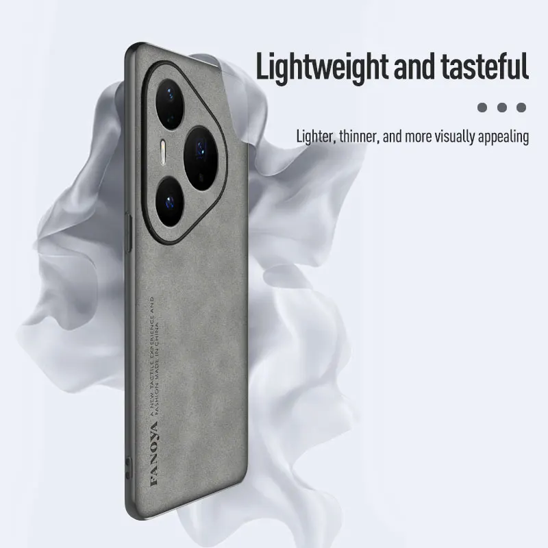 Luxury Sheepskin Leather Retro Business Back Cover