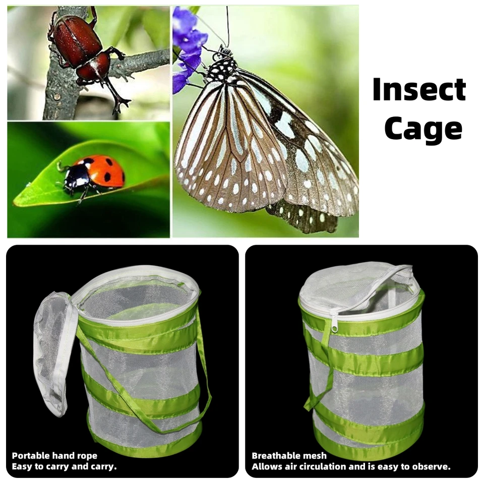 Hiboom 6 Pcs Mini Butterfly Habitat Cage Bulk Clear Mesh Butterfly Net