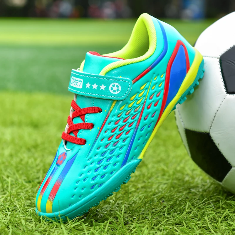 Football Shoes TF：TURF Kids Soccer Shoes Teenagers Children Soccer Cleats Junior Football Shoes Boys Girls Sneakers Sport Training
