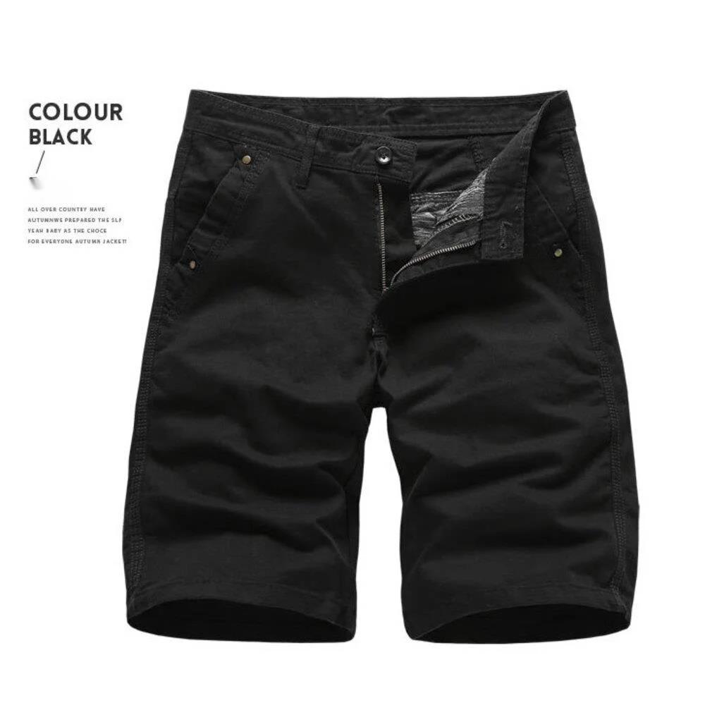 Einfarbige Herrenhose, Sommerreithose, reine Baumwolle, lässige Caprihose, Herren-Freizeithose, Modemarke, sportliche Herren-Shorts_voghion.com