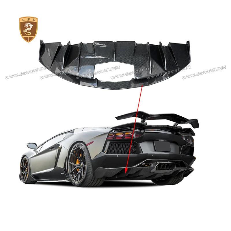 

CSSCAR диффузор заднего бампера из углеродного волокна для Lamborghini-автомобиля LP700 Модернизированный стиль Vors отдельная установка бампера губа