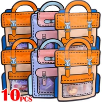 Creative Bag Shape Children's Lunch Bag Candy Biscuits Plastic Zipper Bag Snack Bags Children Birthday Party Decoration Gifts 2