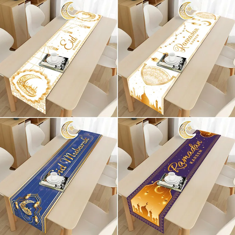 

Muslim Tablecloth Ramadan Decorations for Home EID Mubarak Kareem Table Flag Muslim Ramadan Festival Eid Al-Adha Mubarak Decor