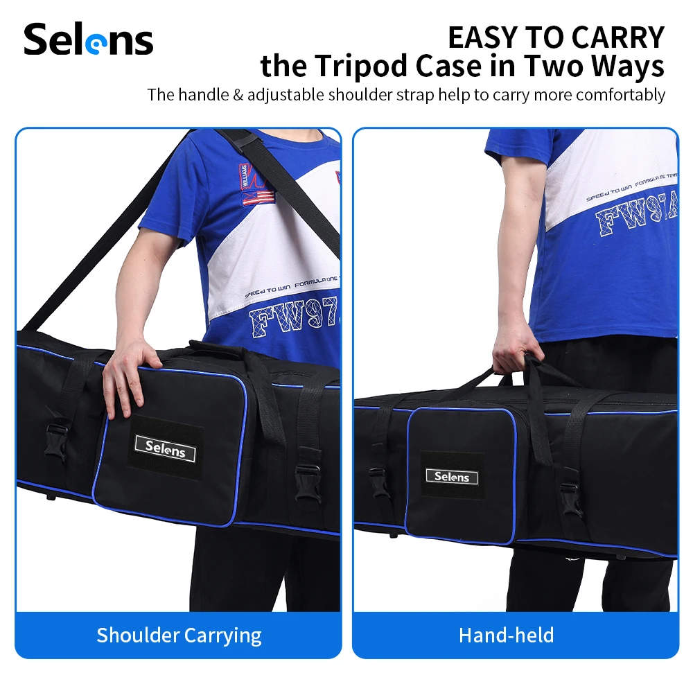 Selens 105cm/43in Handbag Carry Bags Photography Equipment Padd Zipper Bag For Light Stands Umbrellas Tripod Waterproof Camera