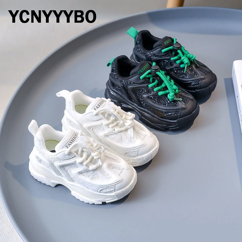 

Kids Casual Sneakers Children Brand Bling Shoes Baby Girls Slip On Sport Sneakers Boys Fashion Chunky Sneakers Trainers Autumn