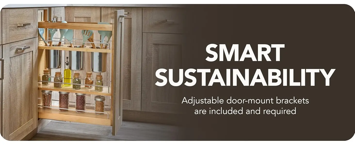 Rev-A-Shelf 5" Pull Out Kitchen Cabinet Organizer w/ Soft-Close