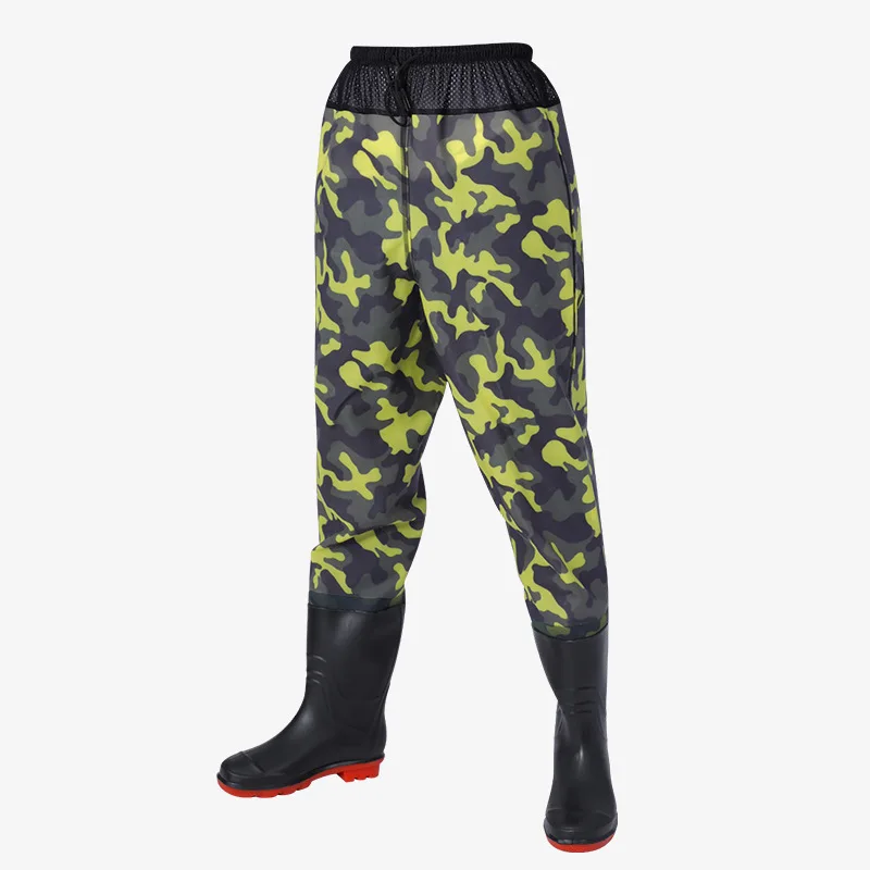 Fashion Adjustable Fishing Waders-Waterproof Fishing Pants with Bootfoot Shoes Outdoors Man Water Accessories,Yellow
