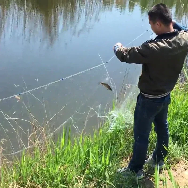 Fishing Nets Lawaia Single Layer/Three Layers Handmade Sticky Gill Fishing Net European Style Gillnet Finland Network fishing net