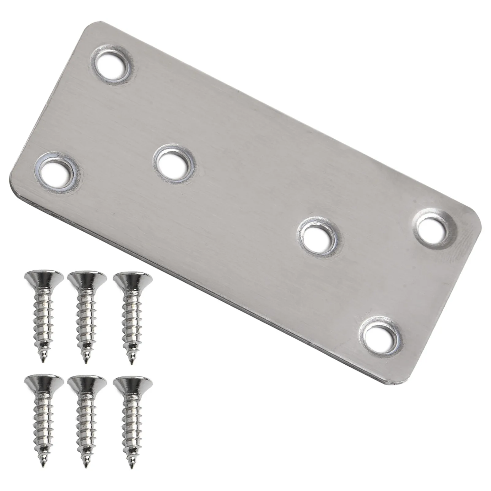 1pc 6Holes Wooden Angle Corner Brackets Furniture Flat Mending Repair Plate Stainless Steel 40*80mm Hardware Home Improvement