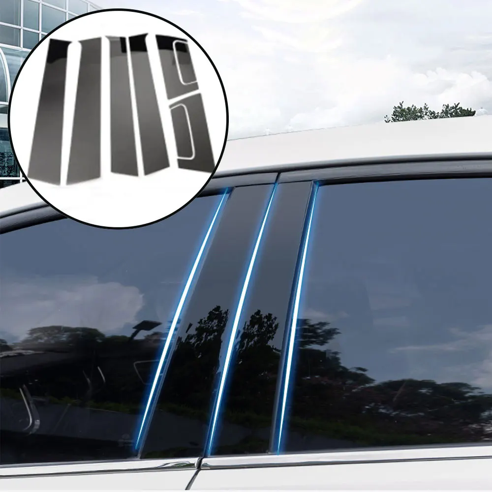 

Глянцевые черные столбы для автомобильных дверей, окон, отделочные накладки, наборы декоративных накладок для Honda HRV 2016 2017 2018 2019 2020-2022, автостайлинг