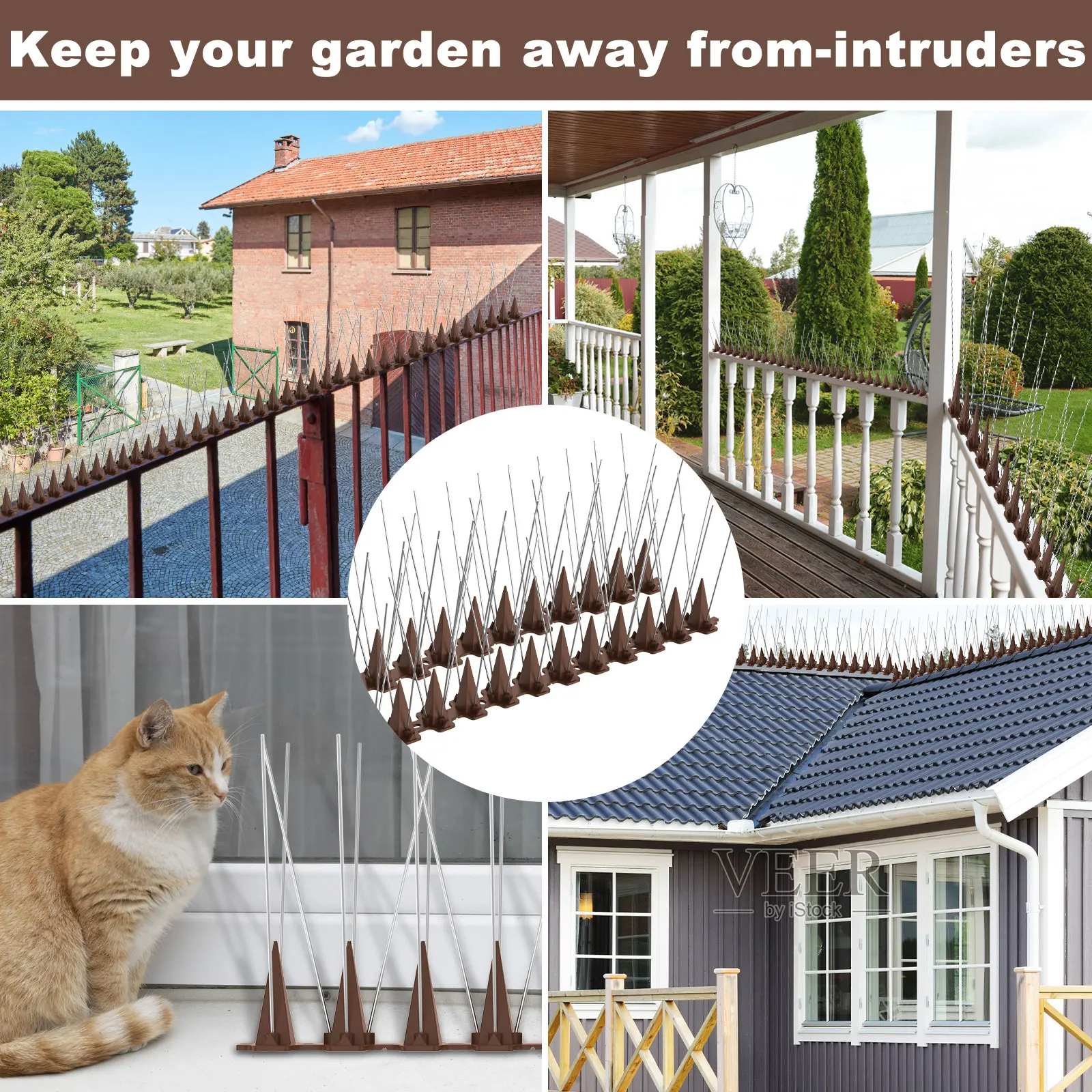 Stainless Steel Bird Spikes Repeller for Fence Roof