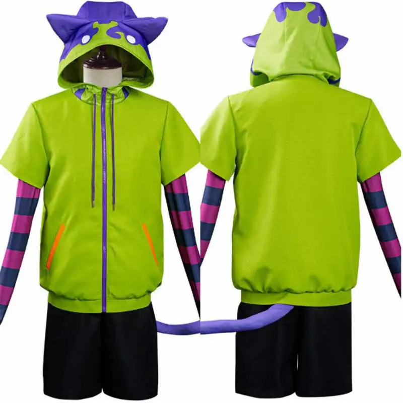 elvira costume Unisex SK8 Cosplay Miya Chinen Costume Hoodie Jacket Tail Gloves Cos Outfits Party Outfits Halloween Costume sexy police woman costume