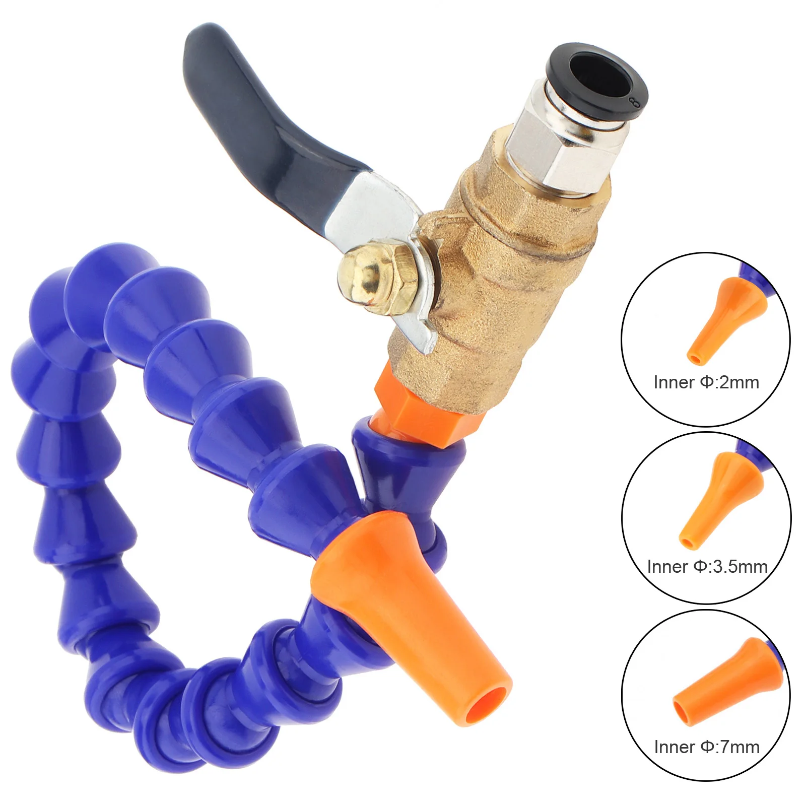 Tubo de Água Refrigerando com Válvula do Metal Mangueira Refrigerando Bocal Redondo Torno de Trituração Flexível do Cnc Tubo do Líquido Refrigerante mm 3.5 mm mm