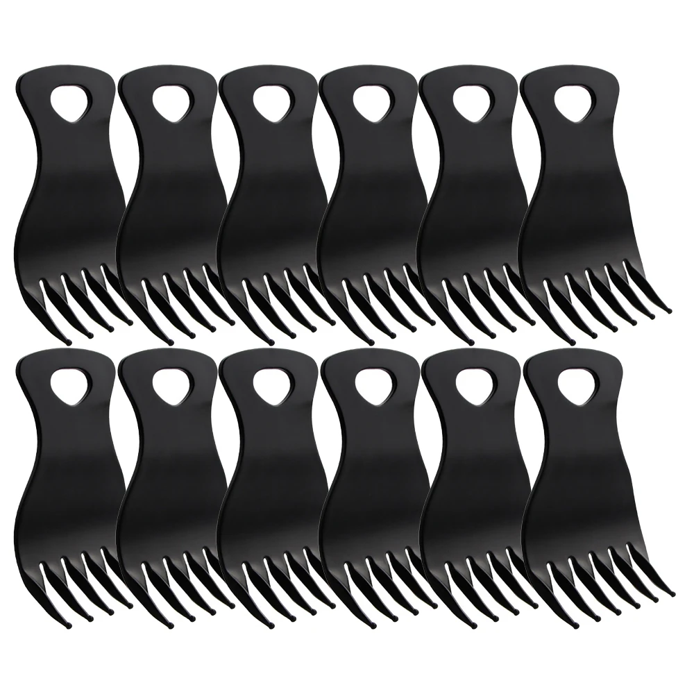 New 2024 Black Large Wide Tooth Combs Handle Detangling Combs Hairstyle Man Barbershop Hair Styling Tools Hair Brush 5