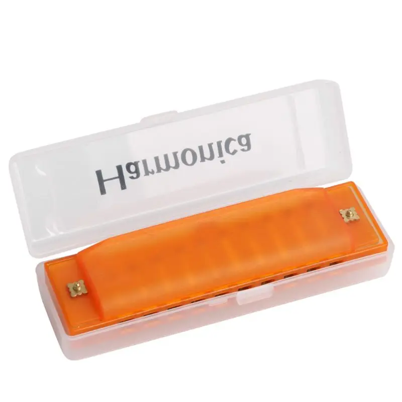 

10 Holes Diatonic Blues Harp Harmonica for KEY of Translucent Gifts with for C 094C