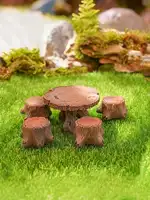 5 miniature tree stump garden art accessories resin decoration, garden landscape accessories, resin creative crafts 6