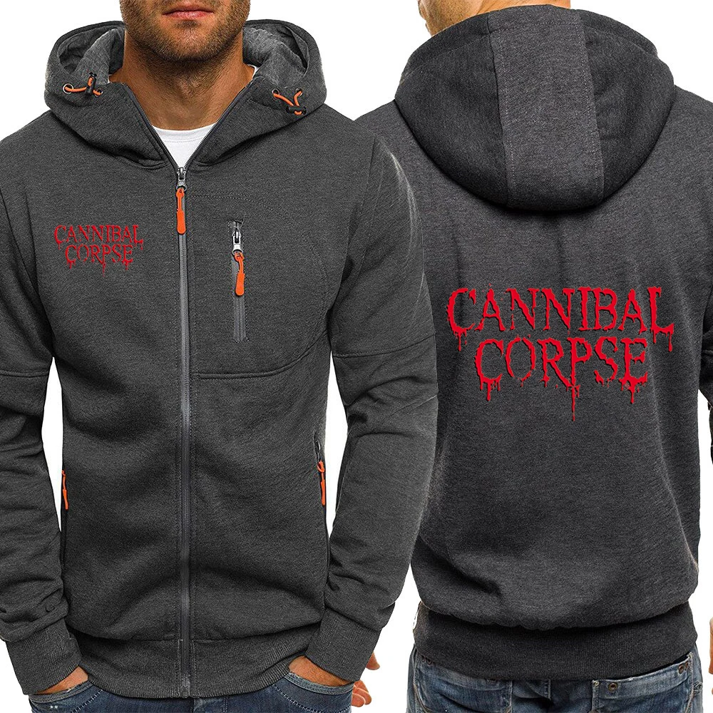 Mens Long Sleeve Zipper Cardigan Hoodie