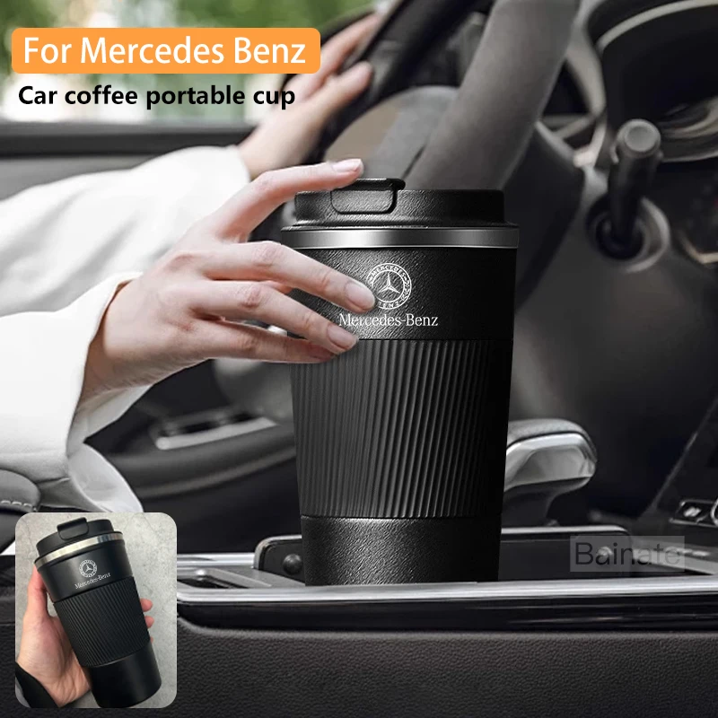 510ml Stainless Steel Coffee Cup Thermal Mug For Mercedes Benz AMG