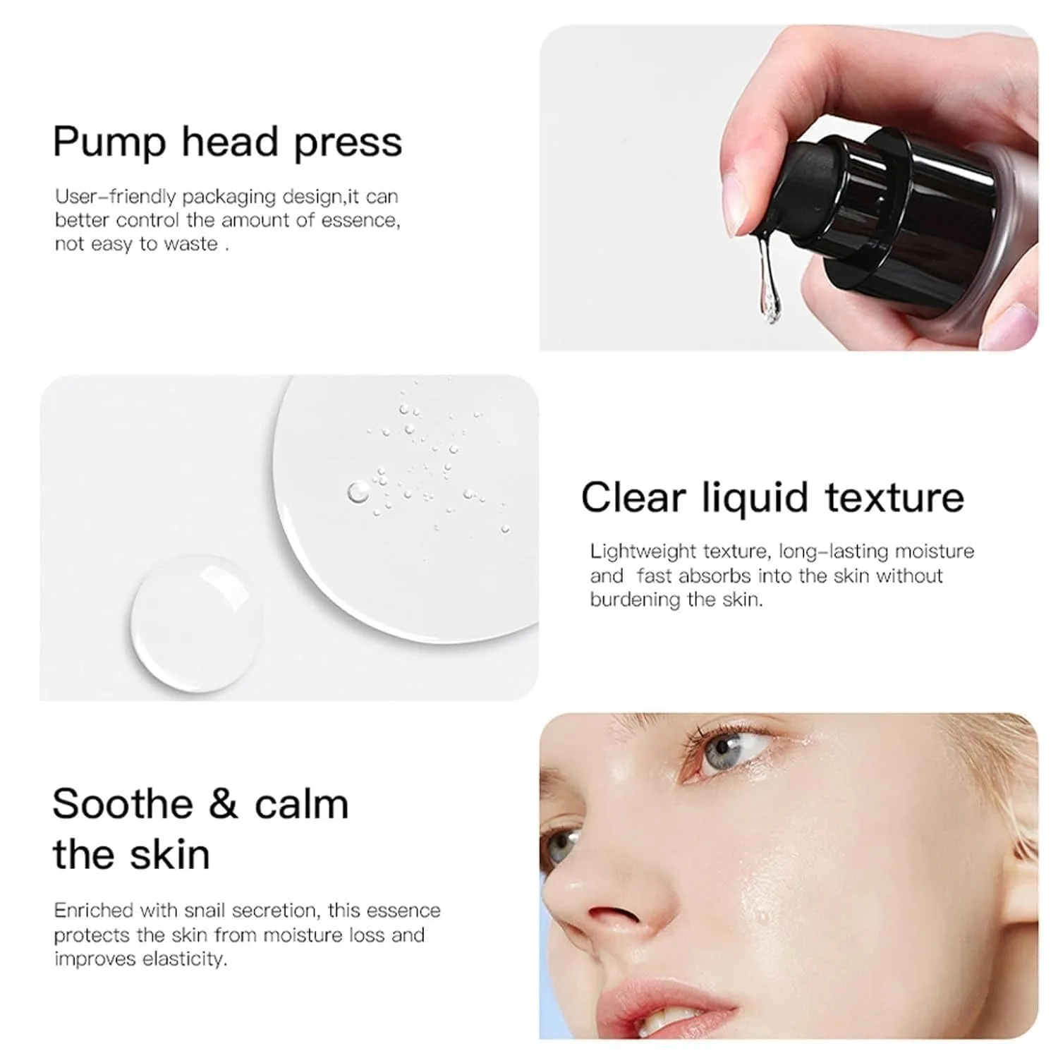 Snail Mucin 96% Skin Care Facial Essence Fading Fine Lines Repair Essence Firming Facial Leaving Skin Looking Youthful Radiant 5