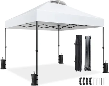 10x10ft 1-Person Setup Pop Up Canopy Tent 1