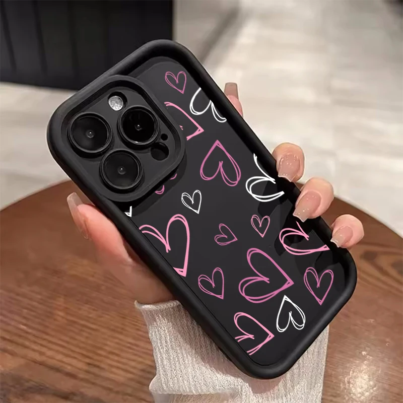 Charming Cartoon Love Heart Protective Phone Case