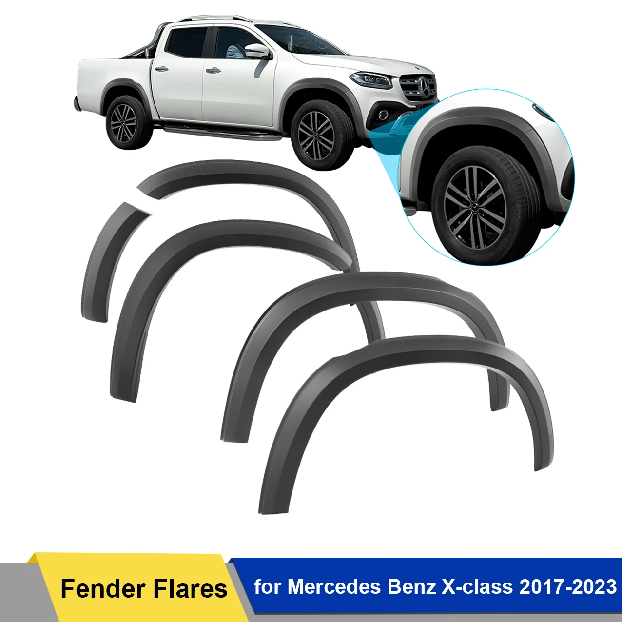 Slim Fender Flares For Mercedes Benz Xclass 2017 2018 2019 2020 2021
