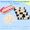 Rummy Cube Game with 4 Racks, 106 Rummy Cube Game Set with Portable Case, Rummy Tiles Travel Set for Family Classic Board Games 3