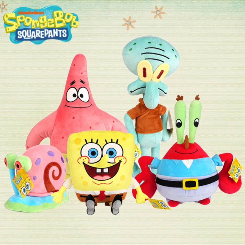 

Genuine Spongebob Squarepants Cute Anime Keychain Doll Patrick Star Car Key Ring Backpack Pendants Accessories Gifts For Kids