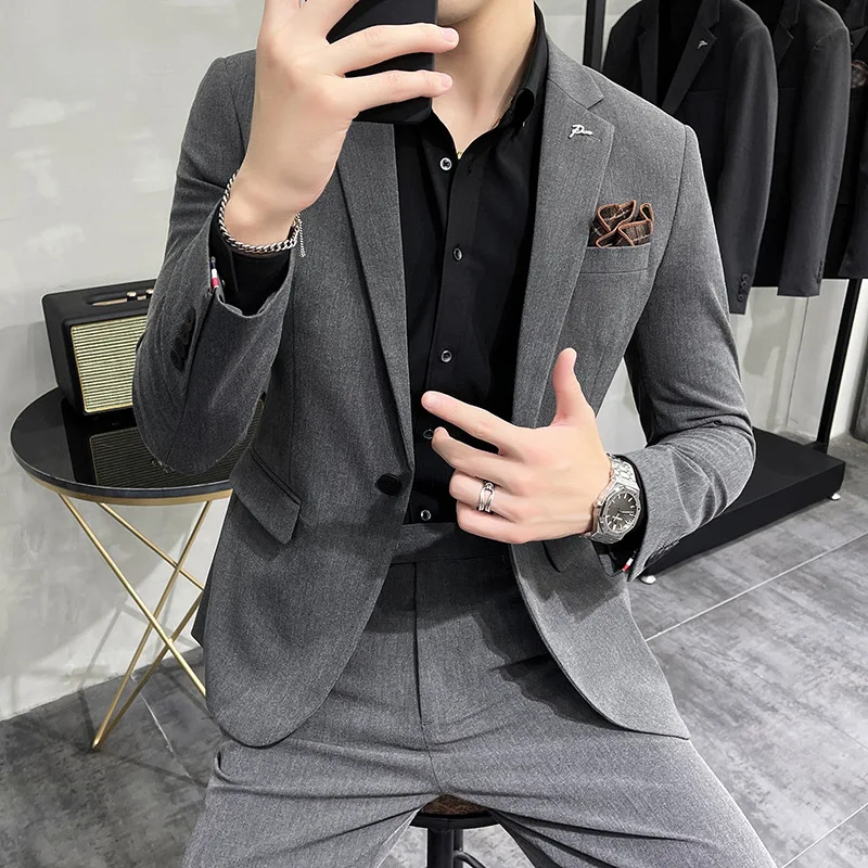 

British Korean Version Slim Business Best Man Dress Men's Suit