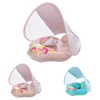 Baby Swim Float Baby Pool Float Inflatable Swimming Float Ring Toddler Pool Float Swim Trainer Float with Bottom Seat Sun Canopy 1