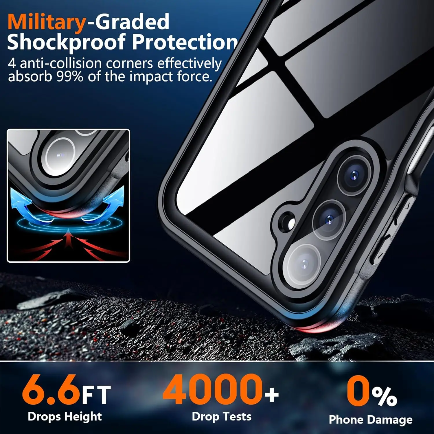 Waterproof IP68 Underwater Diving Case with Built-in Screen Protector