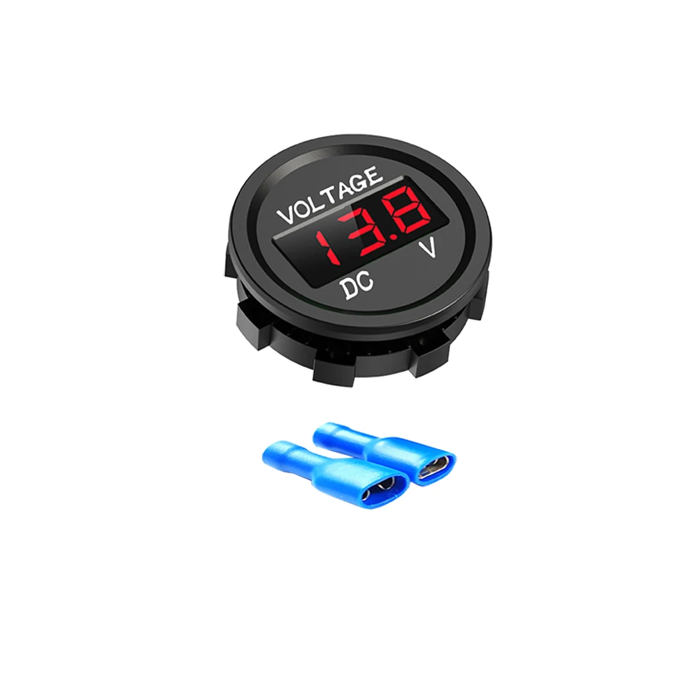 Compact Waterproof LED Panel Digital Voltmeter Tester