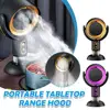 Portable Desktop Exhaust Fan Hood Domestic Hot Pot Smoking Machine Table Adjustable USB Rechargeable Home Kitchen BBQ Ventilator 1