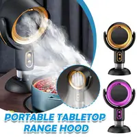 Portable Desktop Exhaust Fan Hood Domestic Hot Pot Smoking Machine Table Adjustable USB Rechargeable Home Kitchen BBQ Ventilator 1