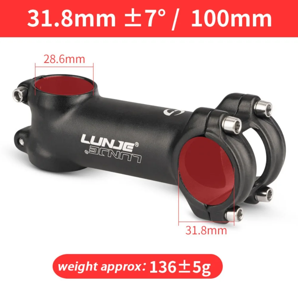 Ultralight Ultralight Aluminum Bicycle Stem 7 Degrees 50-100mm Bicycle Stem Mountain Bike 25.4mm/31.8mm Bike Handlebar Stem