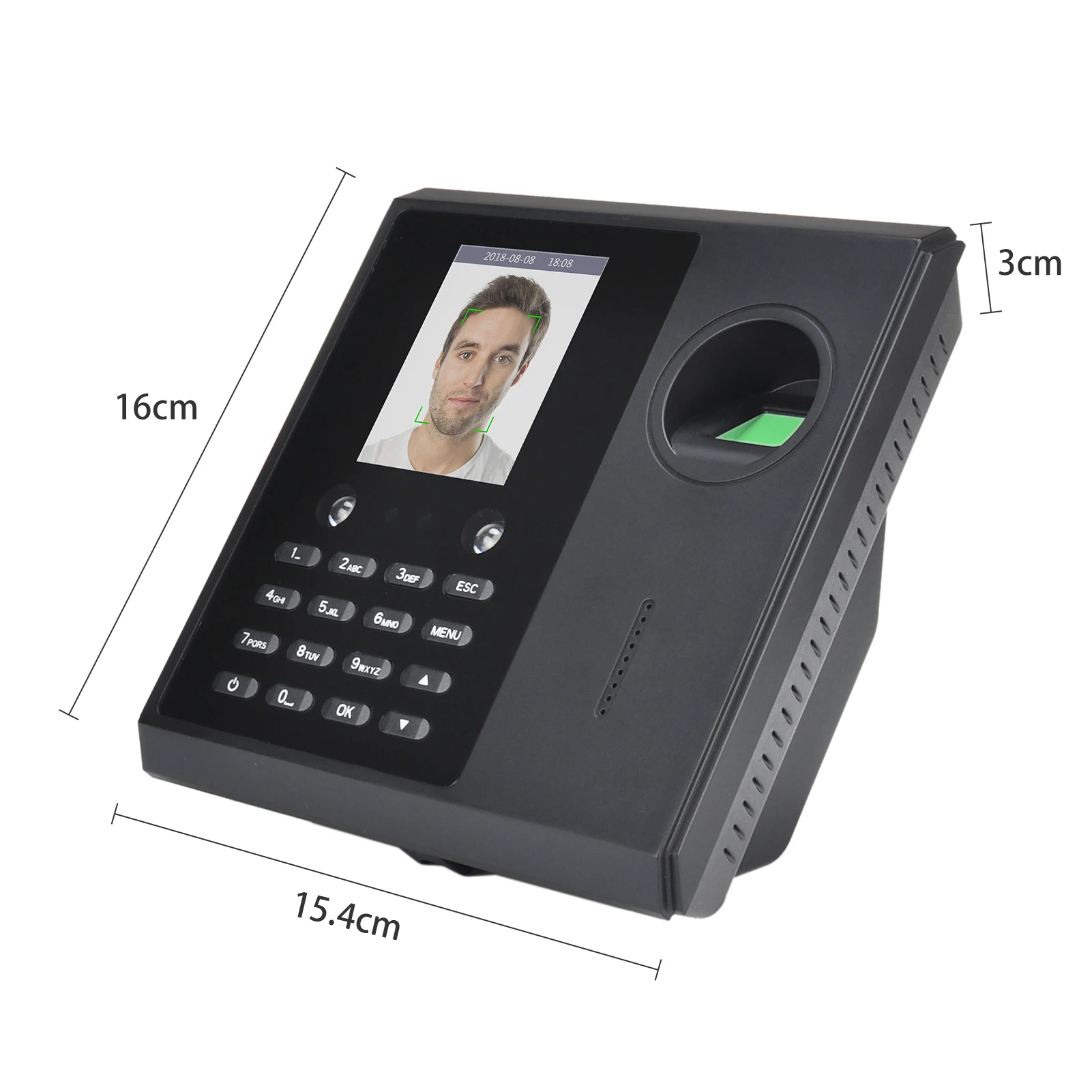 Biometric Time Clock Attendance Machine 5 Languages Support TCP/IP WIFI Network USB Port Data For Office