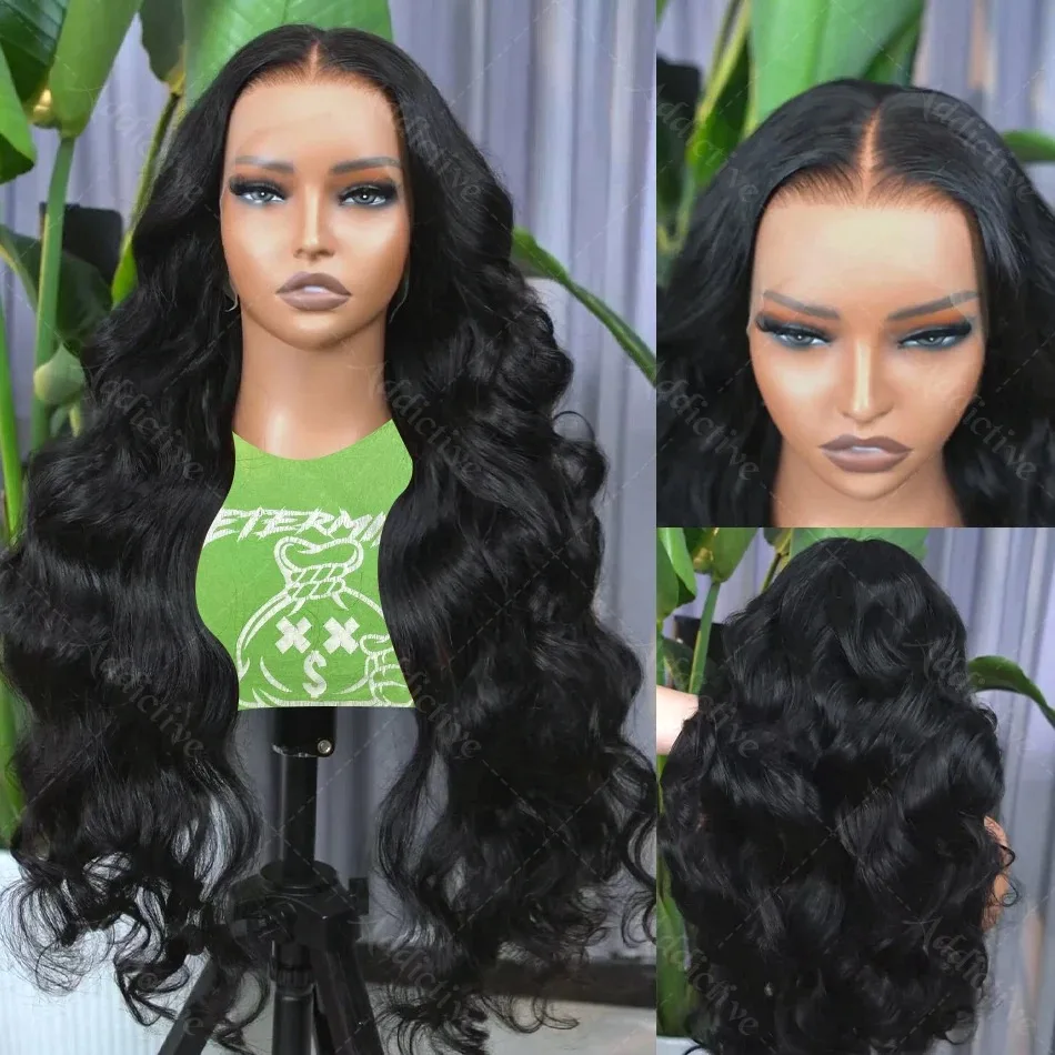 13x6 HD Transparent Lace Frontal Human Hair Wig 200 Density Body Wave 30 Inch Lace Front Wig PrePlucked For Black Women
